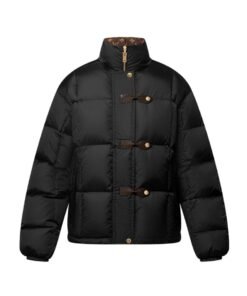 Daunenjacke Schwarz/Braun