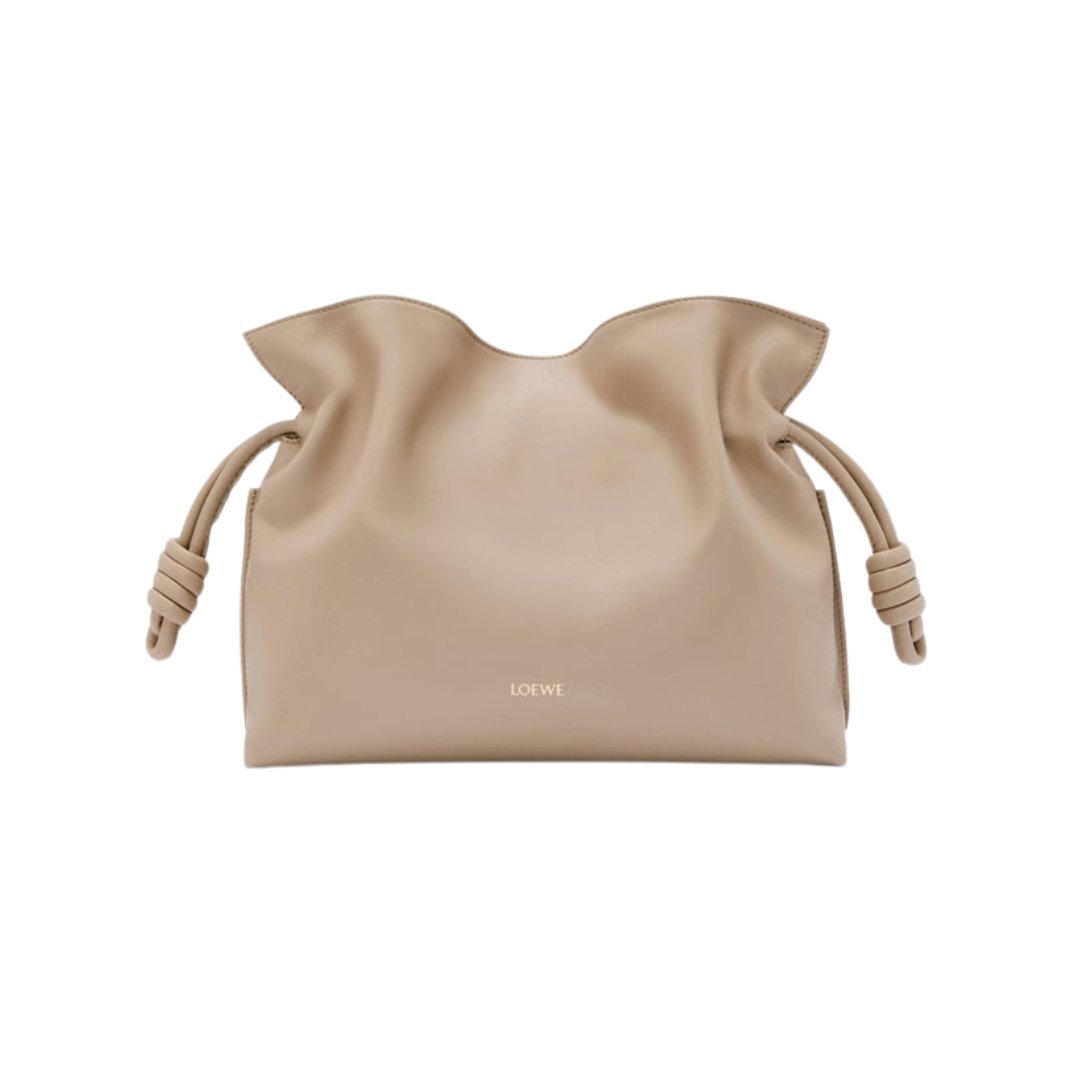 Clutch aus Nappa-Kalbsleder Sand 24.5cm