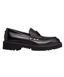 Kalbsleder Loafer Schwarz