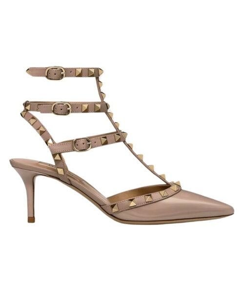 Rockstud Caged Pumps Puder 65cm
