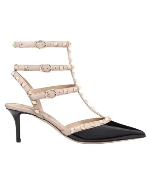 Rockstud Caged Pumps Puder 65cm