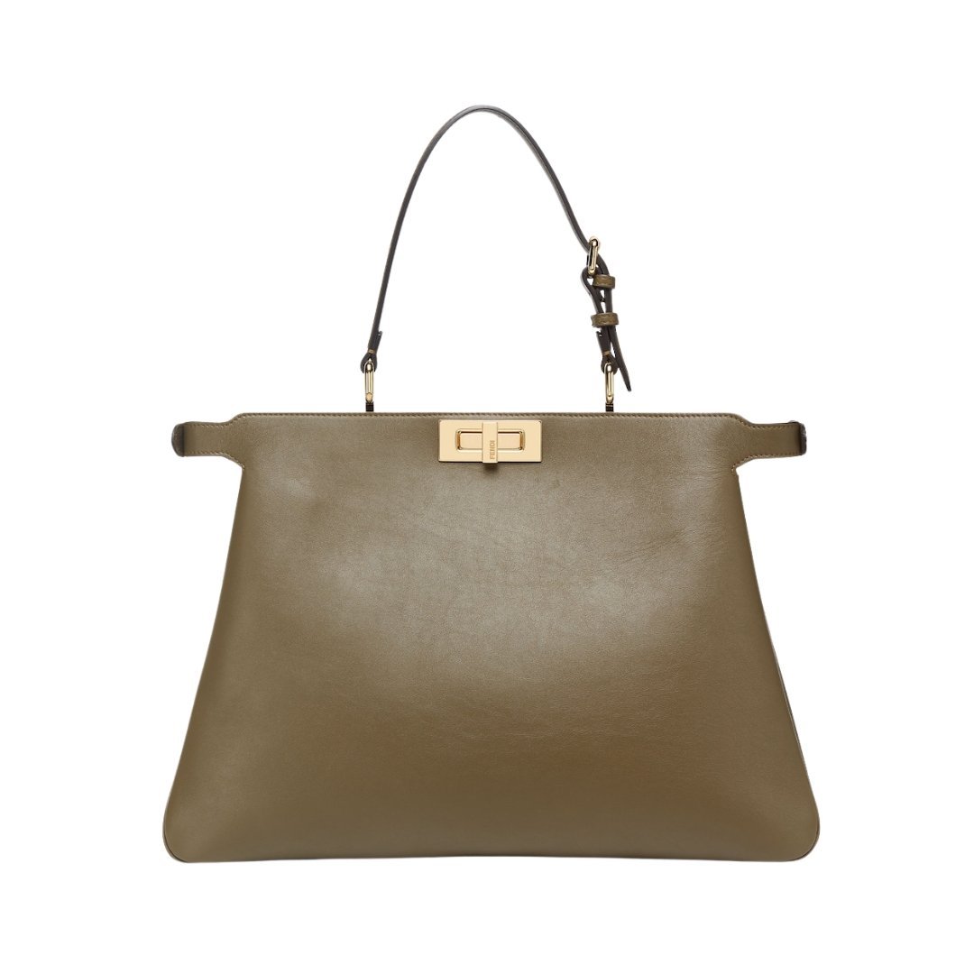 Grüne Ledertasche 28cm