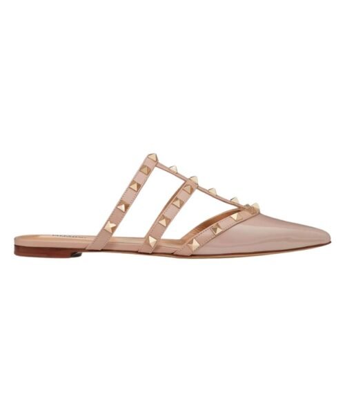 Rockstud aus Lackleder Poudre
