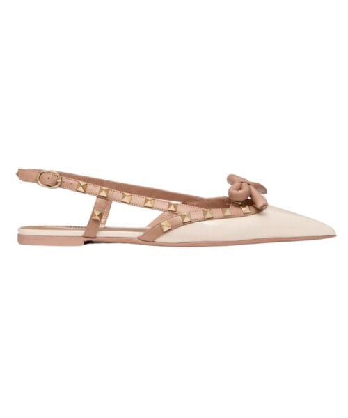 Rockstud Schleifen Ballerinas Rose Cannelle