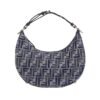 Ledertasche aus dunkelblauer FF-Chenille  24.5cm