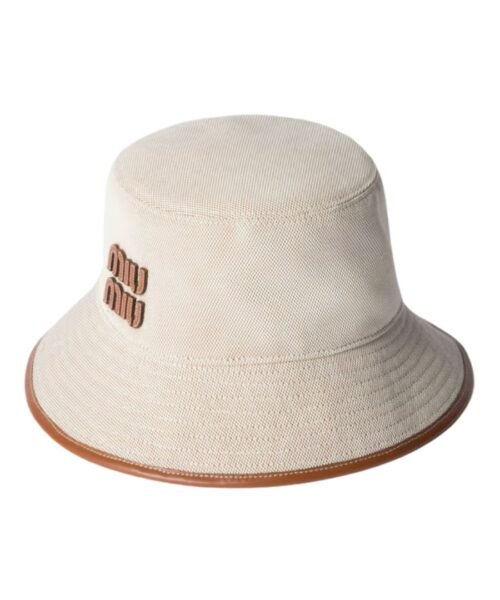 Canvas Bucket Beige/Weinbrand