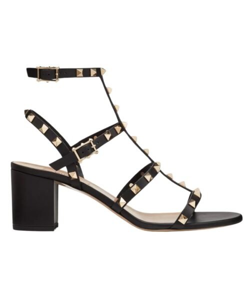Rockstud Kalbsleder Fessel Schwarz 60cm