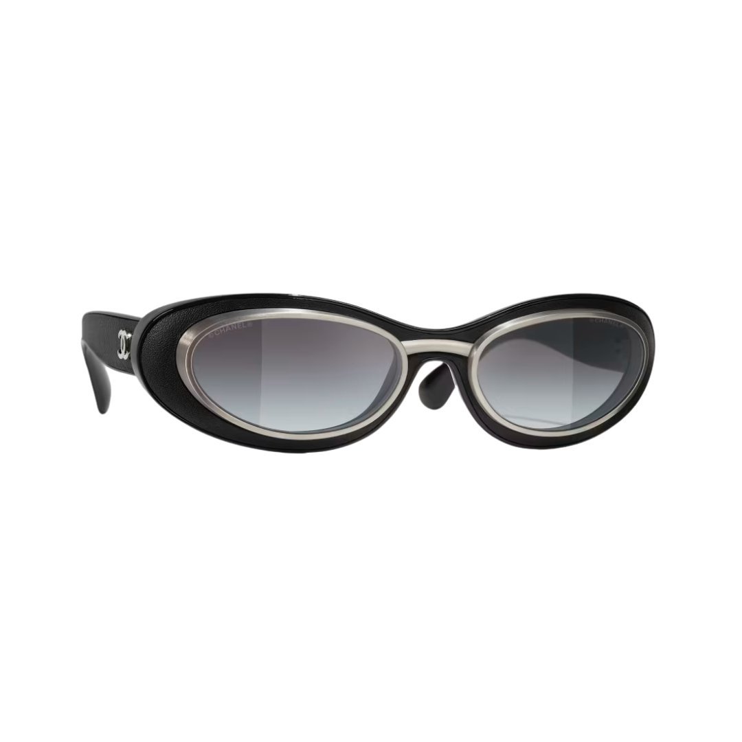 Oval Schwarz/Grau