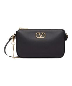 Kalbsleder Crossbody Black 20.5cm