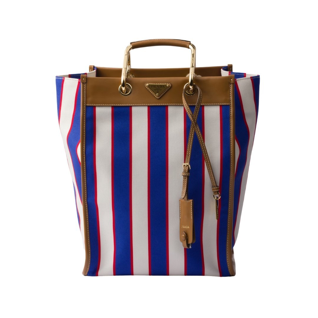 Printed Canvas Royalblau/Karamell 35 cm