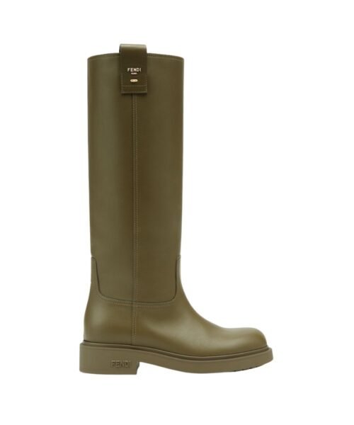 Stiefel aus gr?nem Leder
