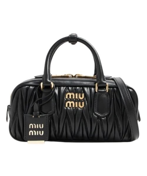 Schwarz Matelass?-Leder 22cm