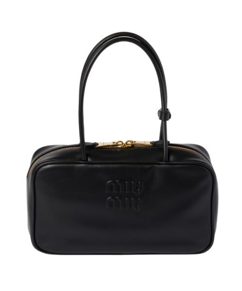 Schwarze Leder-Top-Griff 17cm