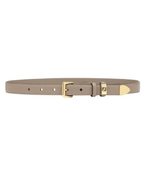 G?rtel aus grau-braunem Leder 2cm