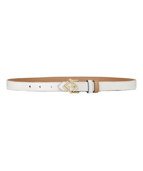 Beidseitiger beiger Leder G?rtel 2cm