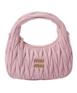 Alabasterrosa-Nappa-Leder-Hobo 20cm