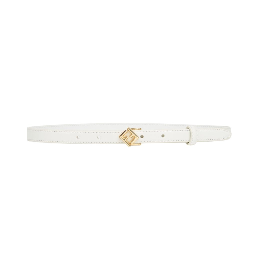 Riemen aus weißem Leder 1.5cm