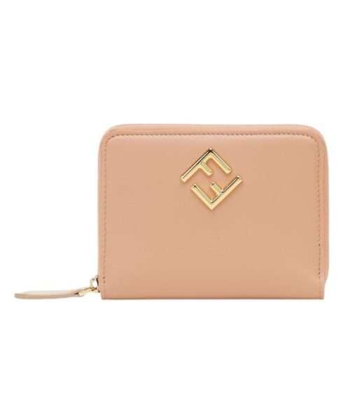 Rosa Lederbrieftasche 12.5cm