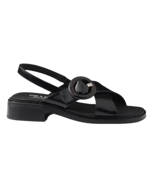 Brushed Leather Schwarz 3.5 cm