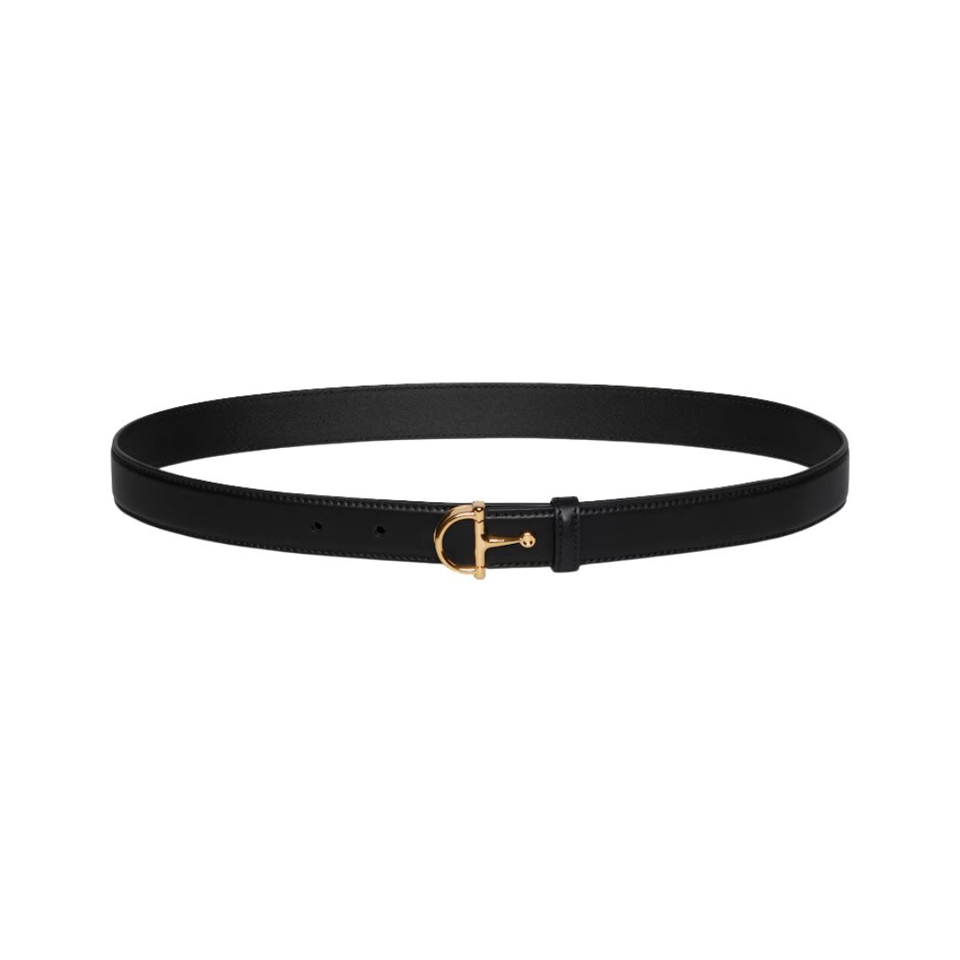 Horsebit Buckle Schwarz 2 cm