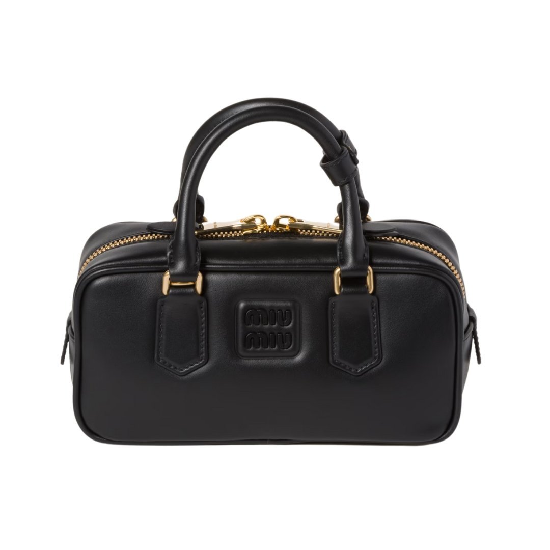 Arcadie-Leder-Mini Schwarz 10.5cm