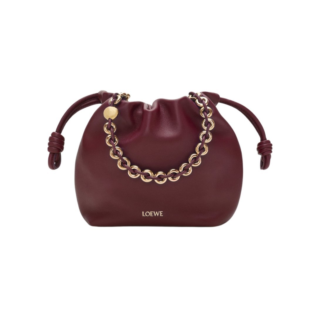 Mini Flamenco Tasche Dunkelburgunder 17cm