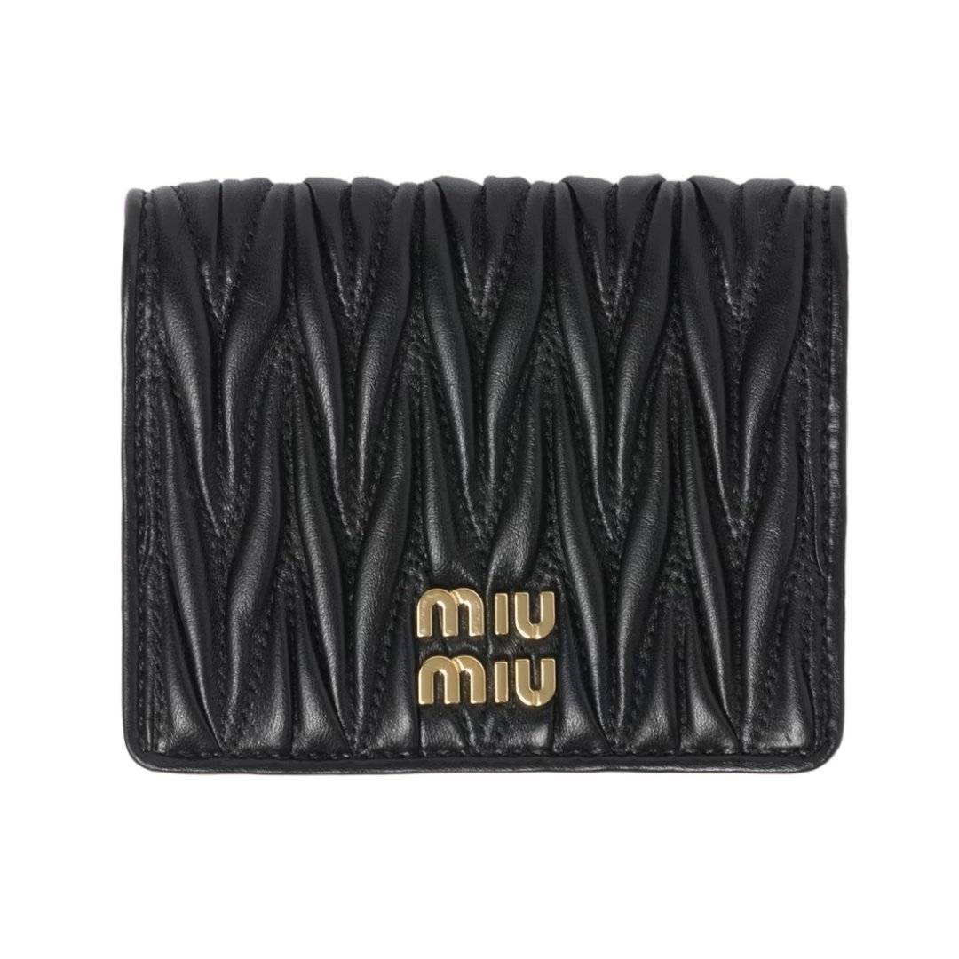 Matelassé-Nappa-Leder Schwarz 7.8cm