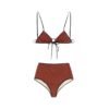Lycra Bikini Rot/Schwarz