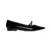 Suzy Pointy Toe Ballerina aus Patentkalbsleder