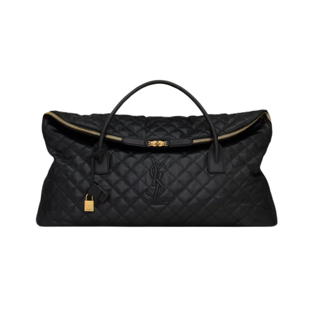 ES Giant Travel Bag aus gestepptem Leder 56cm