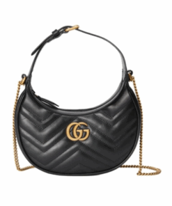 GG Marmont Half-Moon Schwarz 21 cm