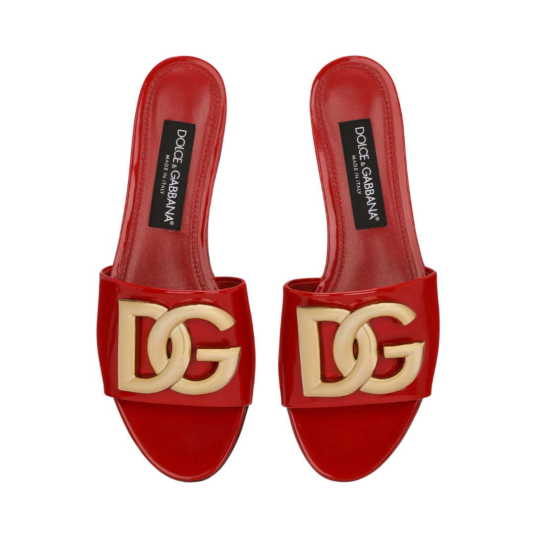Polierte Kalbsleder-Slipper mit DG-Logo – Bild 4