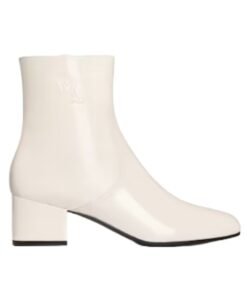 Die triomphe stiefel mit rei?verschluss aus lack-kalbsleder