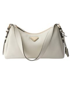 Aim?e mittelgro?e Lederhandtasche in Wei? 18cm