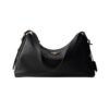 Aim?e gro?e Lederschultertasche in Schwarz 23cm