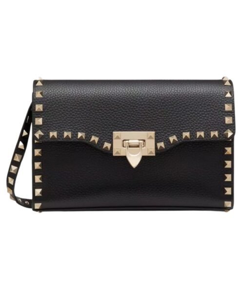 Kalbsleder Crossbody Schwarz 22.5cm