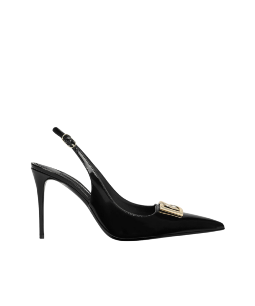 Poliertes Kalbsleder Slingbacks 9cm