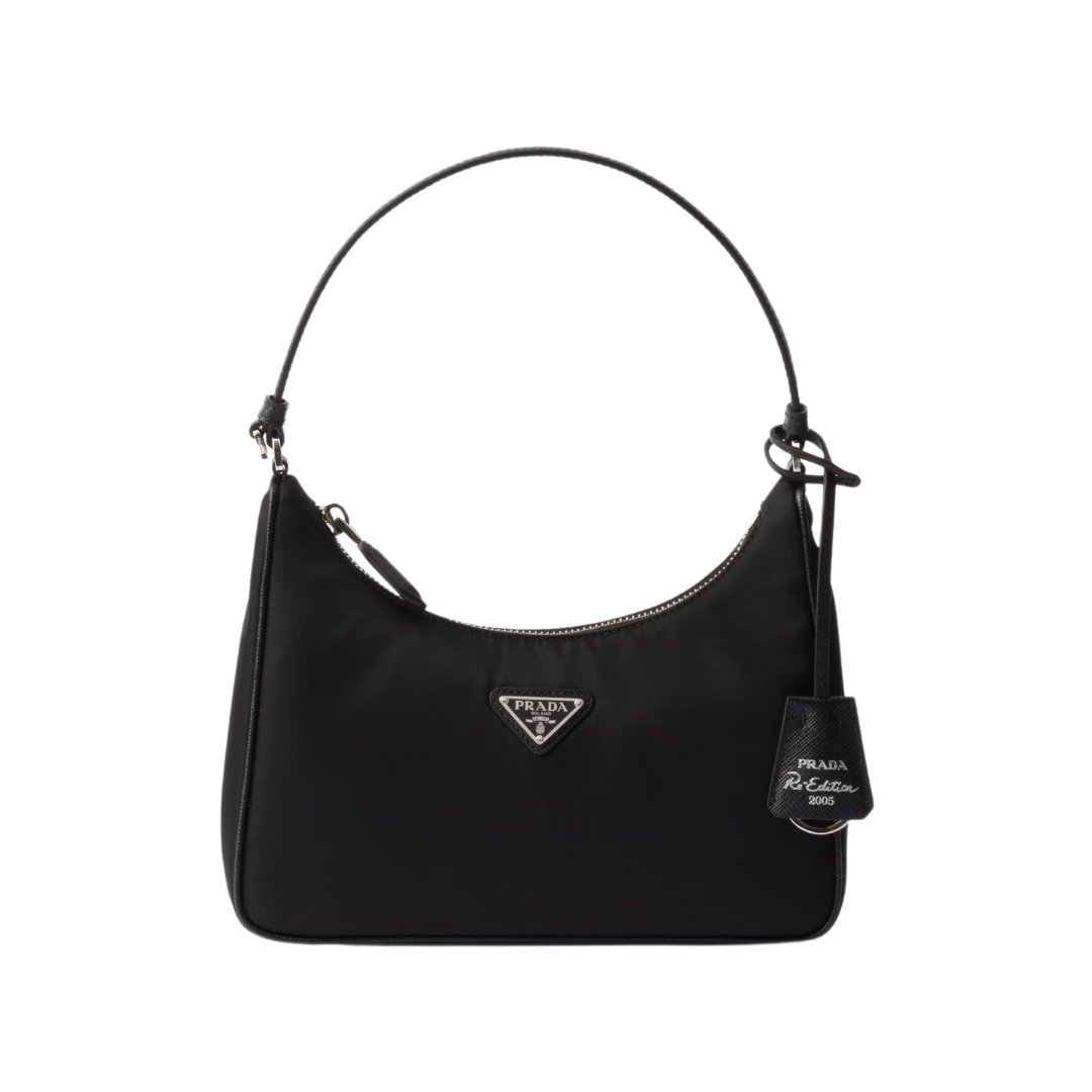 Die schwarze Re-Nylon- und Saffiano 17cm