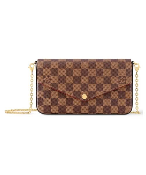 F?licie Damier Ebene Canvas Clutch 21cm