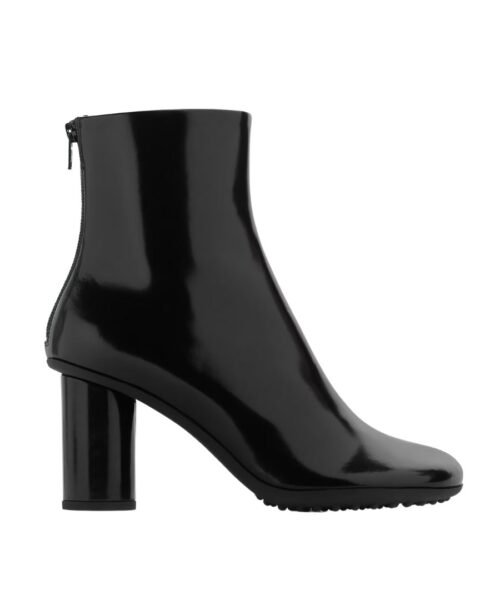 Schwarze Leder-Stiefeletten 7.5