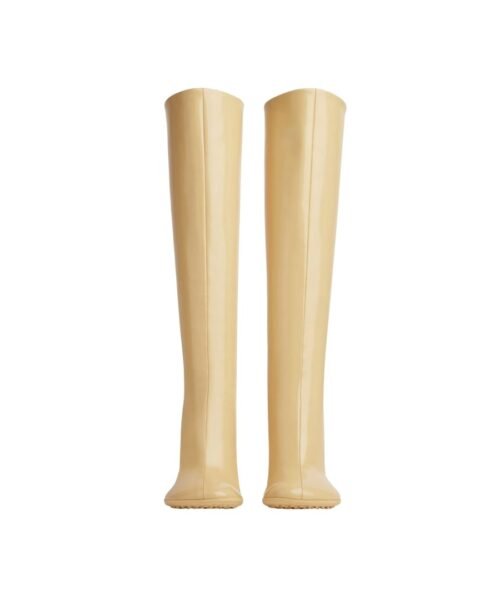 Alternative view of Leder-Kniestiefel mit Gummisohle 9cm