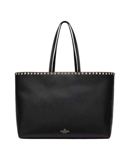 Kalbsleder Tote Schwarz 48cm