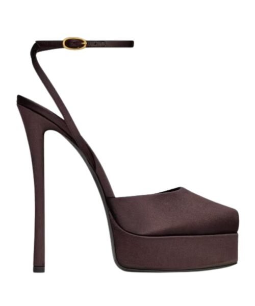 La Scandale Plateausandalen aus Satin-Cr?pe 11cm