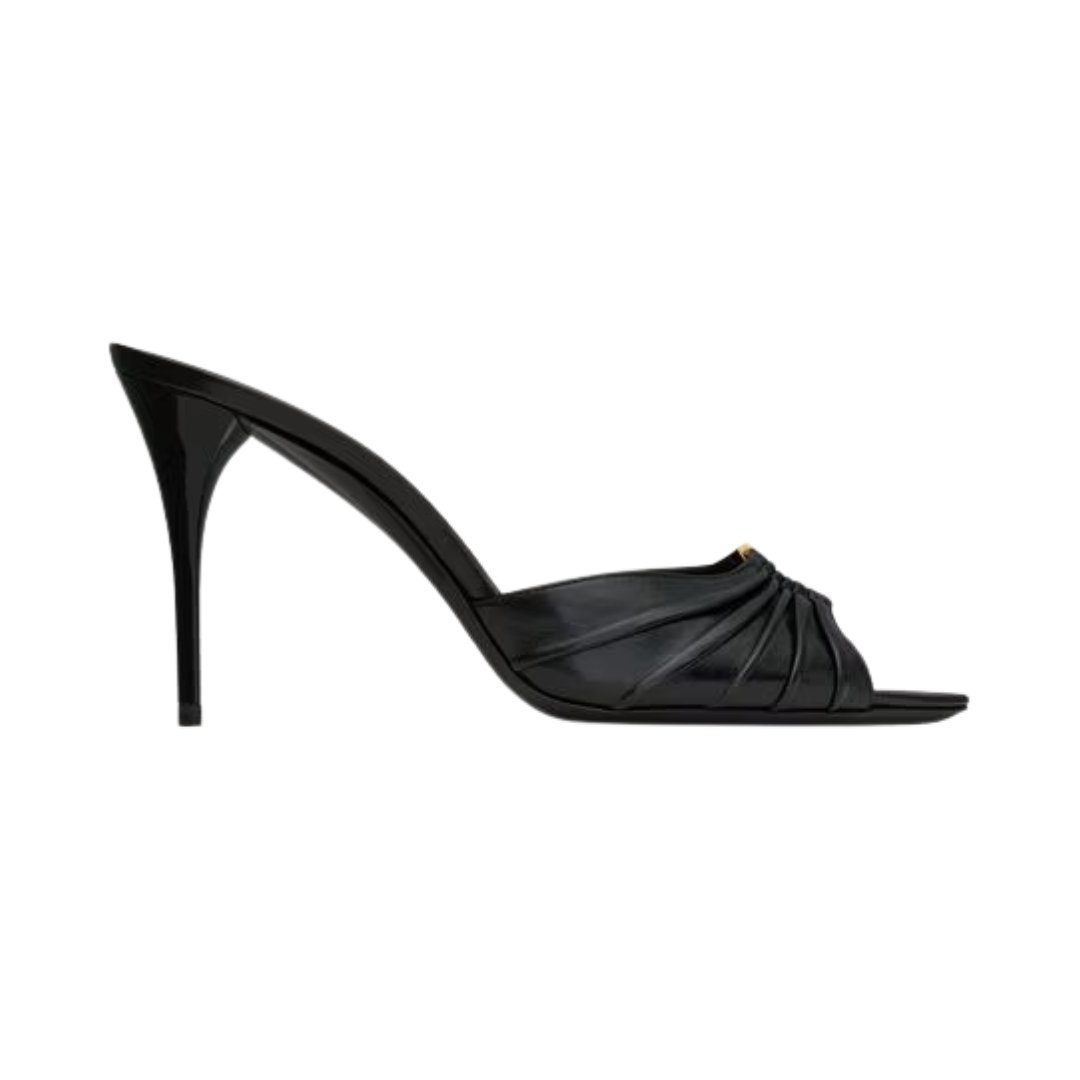Babylone Mules aus glattem Leder 9cm