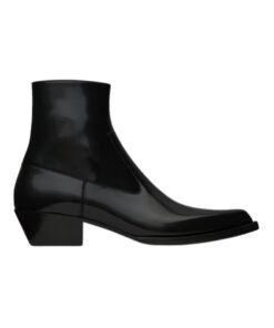 Beat Stiefeletten aus gl?nzendem Leder 4cm