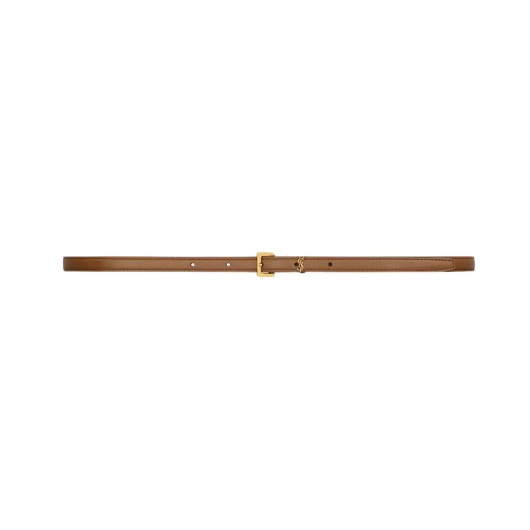 Cassandre extra dünner Gürtel aus glattem Leder 1cm