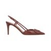 Leder Slingback Pumpe braun 80cm