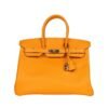 Jaune d'Or Candy Epsom mit Permabrass-Beschlägen 35cm