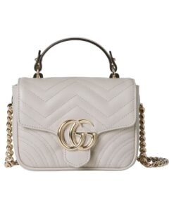 GG Marmont Mini-Tote Hellgrau 17cm