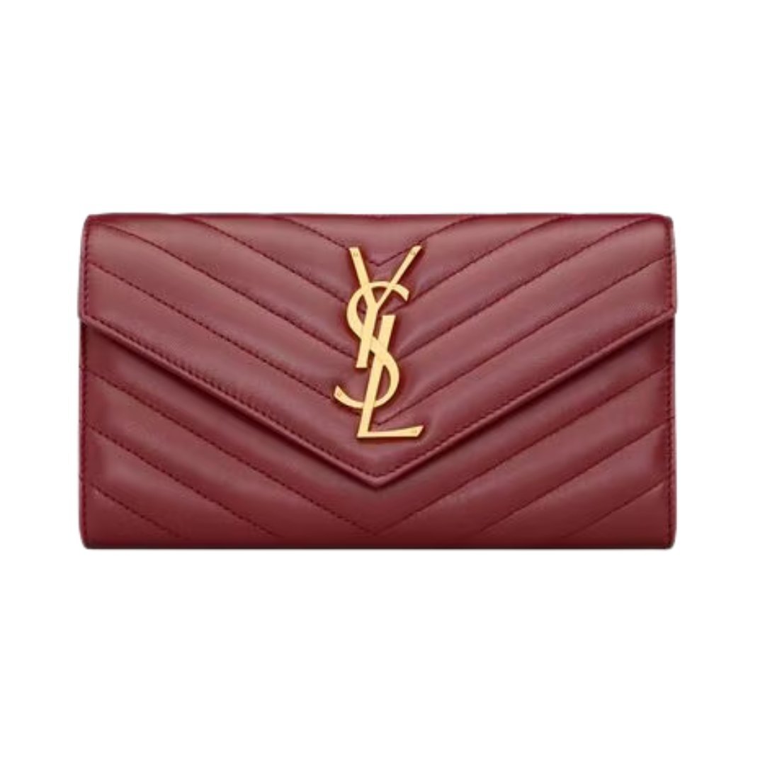 cassandre matelassé large flap wallet in lambskin 19cm